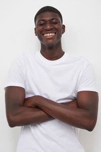 Personalizado 100% algodón Streetwear Hip Hop impreso camiseta para hombre con logotipo redondo dobladillo camiseta - Product Image 4