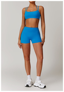 บราและกางเกงขาสั้นสำหรับเล่นโยคะฟิตเนสยิมฟิตเนสวิ่งแบบเซ็กซี่ - Product Image 5