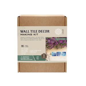 Bebox DIY Wall Tile Decor Kit White 108x108x8mm Cement Mold Craft Set For Home Decor Gift Making - Product Image 6