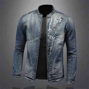 Classic <b>Fit</b> <b>Slim</b> High Street Winter Denim <b>Jacket</b> for Men Long Sleeves Blue Jean Made in Pakistan - Product Image 4