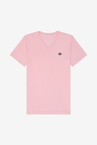 Camiseta de Algodón con Cuello en V para Hombre, Venta al por Mayor, Marca Privada, Suministro de Ropa, Color Sólido, Informal, Manga Corta, con Estampado y Bordado - Product Image 5