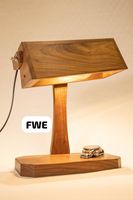 Lampe de table en bois d'acacia au design industriel de luxe, polie et personnalisée, lampe de nuit unique pour salon, Uttar Pradesh