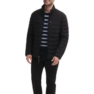 Veste matelassée légère pour hommes Manteaux d'hiver à capuche doublés matelassés résistants à l'eau avec fermeture éclair complète - Product Image 6