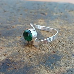 Vente en gros de bague en argent sterling 925 sertissage de pierres précieuses malachite cadeau de mariage élégant pour les fêtes - Product Image 3