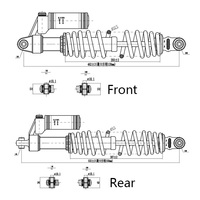Amortisseur Avant Arrière CF 800 850 1000 Pièces OEM 9AWA-051600-20000 9AWA-061600-20000 pour VTT UTV SSV et Motos