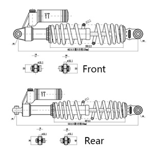 Amortecedor Dianteiro e Traseiro CF 800 850 1000 OEM 9AWA-051600-20000 9AWA-061600-20000 Peças para ATV UTV SSV Motocicleta - Product Image 4