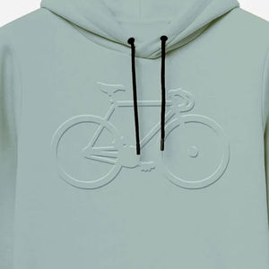 Sweat à capuche en polaire lourde avec logo en relief personnalisé Sweats à capuche double épaisseur grande taille pour hommes - Product Image 3