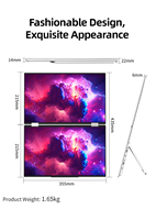 Écran portable pour ordinateur portable à triple écran double 15,6 pouces, écran portable 1080P, écran double pas cher, écran LCD étendu pour ordinateur portable