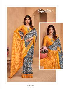 Saris en soie Banarasi authentiques NEETA CREATION, motifs indiens traditionnels modernes, finition lustrée, sans plis, séchage rapide - Product Image 3