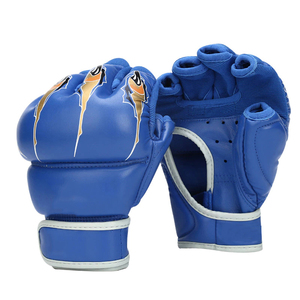 Gants MMA demi-doigts pour Kickboxing Karaté Training PVC Leather Protector for Fight Box Kick Boxing Mitts - Product Image 1