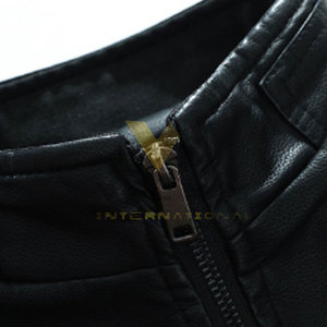 Chaqueta de Invierno de Cuero para Hombre a la Moda con Cierre Frontal y Diseño Moderno de Corte Ajustado para Cualquier Ocasión - Product Image 4