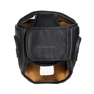 Protège-tête en cuir personnalisé avec logo pour enfants, idéal pour la boxe, l'équitation et le ski, avec design à lacets, pour l'entraînement et le sparring. - Product Image 3