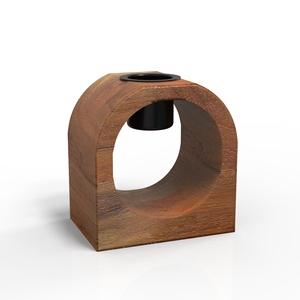 Dale a tu hogar un toque de elegancia rústica con el portavelas de madera Rustic Serenity para decoración del hogar - Product Image 2