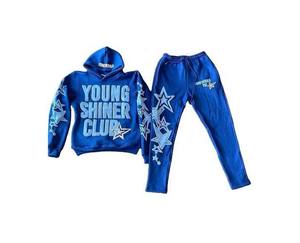 Conjunto Deportivo Informal de Invierno Unisex al por Mayor, Logotipo Personalizado, Ropa de Gimnasio, Sudadera con Capucha Deportiva Elegante, Pantalones Atléticos Transpirables de 2 Piezas, 100% - Product Image 6