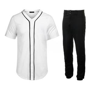 Ropa para adultos Hombres Uniforme de béisbol peso ligero Venta caliente logotipo personalizado/diseños Uniforme de béisbol con medias mangas/tarifa barata - Product Image 1