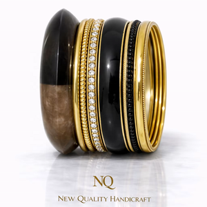 Luxury Resin Metal <b>Bangles</b> <b>Set</b> for Women Handmade Designer Ethnic Bracelet <b>Set</b> Traditional Indian Wedding Jewelry - Product Image 1