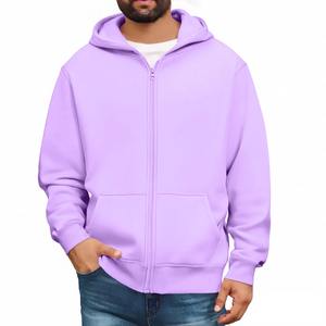 Otoño Invierno personalizado 100% sudaderas con capucha de algodón para hombres mujeres personalizado impreso manga larga cremallera Streetwear Casual deportes - Product Image 4