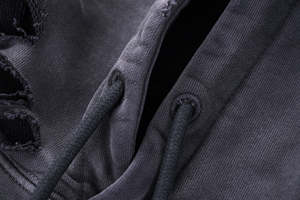 เสื้อสเวตเตอร์ผ้าฝ้ายฟอกสีกรดมีฮู้ดสำหรับผู้ชายเสื้อมีฮู้ดพิมพ์ลายกราฟิกสำหรับบุรุษโลโก้ออกแบบได้ตามต้องการ - Product Image 5