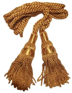 OEM Gold Decorative Crystal Shine Stewart Bugle Cord and Tassels Wholesale Bagpipe Multi Color Silk Pipe Cords Manufactures