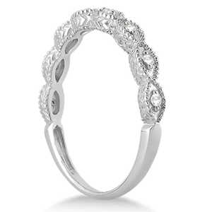 Anillo de Compromiso de Oro Blanco de 18K con Diamantes Antiguos de 0.20ct, Conjunto de Joyería Fina - Product Image 3