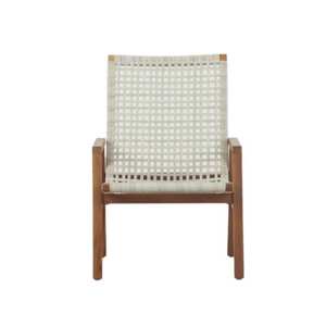 Fauteuil de relaxation léger Vyrelia, design italien moderne minimaliste, confort supérieur, bois de teck massif, extérieur - Product Image 1