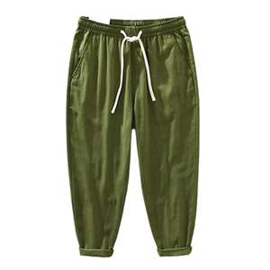 Vêtements pour hommes, pantalon d'entraînement ample avec Logo personnalisé, pantalon de survêtement unisexe avec taille et couleur pleine, fabriqué au Vietnam - Product Image 3