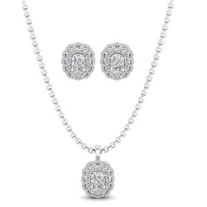 REYES Factory Direct Sale 925 Selling Silver Oval Cut 14.01 Carat Moissanite Earring Set for Women Shining Wedding Ring Jewelry - Product Image 2