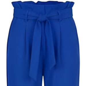 Pantalon en toile décontracté pour femme, fermeture à cordon, séchage rapide, respirant, uni, décontracté, professionnel, pour le travail, le bureau, 100% coton, taille mi-haute - Product Image 2