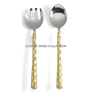 Ensemble de couverts en métal de haute qualité au design rustique, fabriqué en acier inoxydable, offrant une durabilité et un attrait intemporel - Product Image 4
