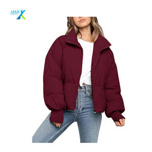 Veste universitaire pour femmes, régulière, chaude, matelassée, respirante, manteau d'hiver élégant, vêtements d'extérieur, poches, broderie, col amovible en tricot - Product Image 5