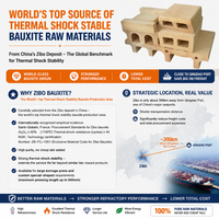 Brique réfractaire Tynason en Cordierite de Bauxite de Zibo à haute teneur en Al2O3 (38%) pour four tunnel, haute résistance au choc thermique 1150