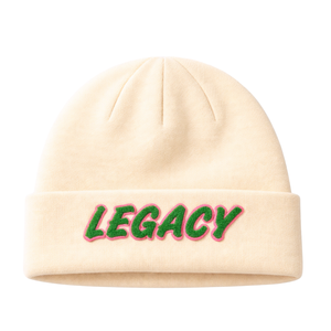 Bonnet Legacy 08 en ivoire, sororité grecque, rose et vert, vêtements d'hiver pour sœurs universitaires, tricot - Product Image 3