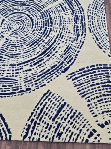 Alfombra Alfombras de gran venta Hecho a mano Moderno bordado Alfombra de lana con mechones 8x10 Azul Beige Alfombra para sala de estar 9x12 10x14 Juegos de alfombras - Product Image 2