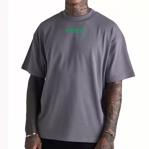 เสื้อยืดพิมพ์ลายโอเวอร์ไซส์ผ้าฝ้ายแท้ 100% ทรงหลวม คอกลม น้ำหนัก 230 กรัม เป็นมิตรต่อสิ่งแวดล้อม ผ้าไม่เป็นขุย แขนสั้น สำหรับผู้ชาย - Product Image 5