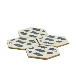 À la mode 4 pièces ensemble bois os et résine sous-verres à thé super qualité en bois nouveau Design personnalisé rond le plus chaud sous-verres de boisson - Product Image 2