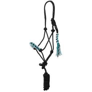 Cabestro de Cuero Resistente para Caballo con Acolchado Floral Hecho a Mano, Brida Ajustable con Acolchado en la Nariz y las Mejillas - Product Image 1