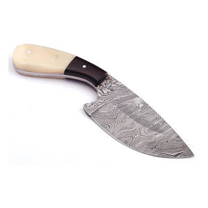 Couteau skinner en acier damas de haute qualité petit extérieur avec manche en os blanc couteau skinner de qualité supérieure avec manche en os blanc - Product Image 1