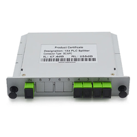 Boîtier de répartition PLC mini-carte 1x4 FTTH SC UPC APC avec connecteur de fibre optique et cassette de répartition LGX