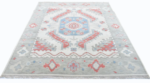 Alfombra de área con patrón Floral moderno más vendida de 2024, Alfombra de lana anudada a mano, conjunto de forma rectangular de oración de algodón alto para sala de estar - Product Image 5