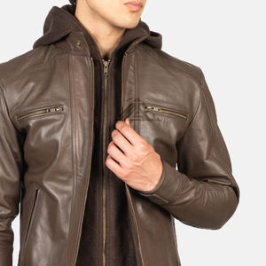 Chaqueta de cuero hecha a mano de primera calidad para hombres Material de grano completo Ajuste y diseño moderno para mercados de moda de alta gama - Product Image 6