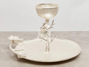New Customized Bowl Aluminum Cast Silver Color With <b>Tree</b> <b>Branch</b> Style Decorative Bowl Minimum MOQ Lowest Price for B2B and B2C - Product Image 2