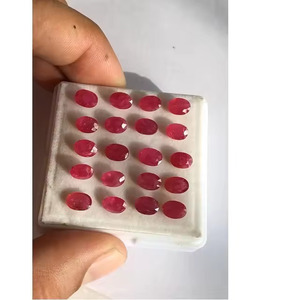 Rubis naturel chauffé 7.0*5.0mm coupe ovale excellent lustre belle couleur origine Mozambique bonne qualité pour la fabrication de bijoux IGI - Product Image 3