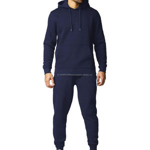Ensembles de survêtements sportifs personnalisés de haute qualité en gros, style décontracté, 100% coton, survêtement pour hommes, à capuche, motif uni - pour l'hiver - Product Image 1