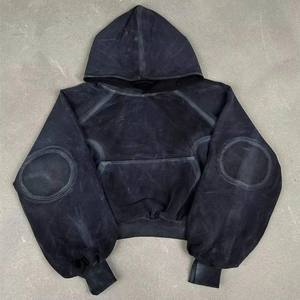 เสื้อแจ็กเก็ตมีฮู้ดผ้าฟลีซแบบสวมหัวมีฮู้ดแบบสวมศีรษะแนววินเทจทำจากผ้าคอตตอนเทอร์รี่ฝรั่งเศส - Product Image 2