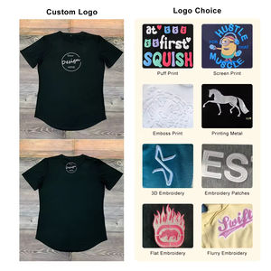 เสื้อยืดออกกำลังกายผ้าคอตตอนระบายอากาศได้สำหรับผู้ชายเสื้อออกกำลังกายผ้าสแปนเด็กซ์ปรับแต่งได้ - Product Image 2