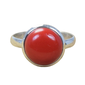 Handmade <b>Statement</b> <b>Ring</b> Fine Jewelry Coral Jasper <b>Rings</b> for Women 925 Sterling Silver <b>Rings</b> Jewelry Handmade <b>Rings</b> Jewelry - Product Image 1