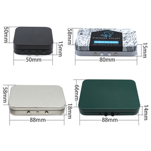 Boîte en métal rectangulaire personnalisée CR, à l'épreuve des enfants, pour fleurs, bonbons, pastilles, pilules, emballage cadeau écologique, boîte réutilisable de qualité supérieure - Product Image 1