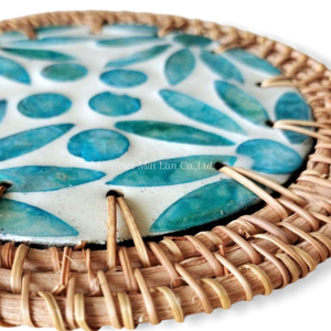 แผ่นรองจานมุกประดับหวาย ราคาสุดคุ้มสำหรับผู้ค้าปลีกและผู้ซื้อจำนวนมากจากเวียดนาม - Product Image 2