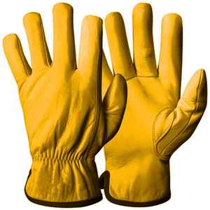 Gants de conduite en cuir unisexe Gants de conduite de sécurité en cuir de vachette souple Materia Split Leather - Product Image 5