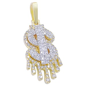 Personnalisé VVS Moissanite Diamant Plaqué Or 925 Argent Sterling Glacé Hip Hop Goutte À Goutte Dollar Pendentif Bijoux De Luxe Grossiste - Product Image 5